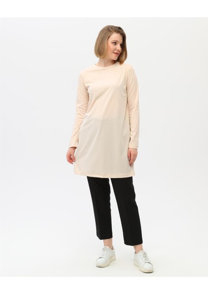 Doğa Sade Basic Tunik - 06016-1.023 - Krem fırsatları