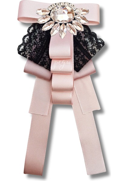 Shine Seri Pudra Ekru Grogren Kurdele Taşlı Yaka Çiçeği Broş Okul,iş,şal,gömlek