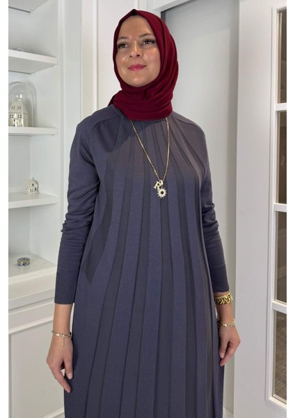 Beyza Fitilli Triko Elbise Antrasit fırsatları