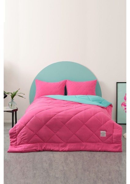 Smart Comfort Raspberry Çift Kişilik Mikrofiber Uyku Seti, Klasik Desen ve Lastikli Çarşaf, 195x215 cm fırsatları