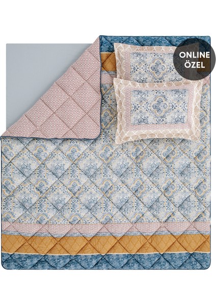 Bedding Delissa Çift Kişilik %100 Pamuk Desenli Uyku Seti 195x215 cm – Yumuşak, Rahat ve Nefes Alabilir