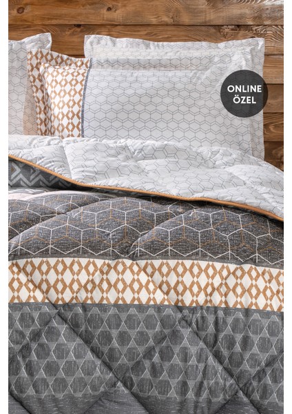 Bedding Taren Çift Kişilik %100 Pamuk Desenli Uyku Seti 195x215 cm – Yumuşak, Nefes Alabilir ve Konforlu