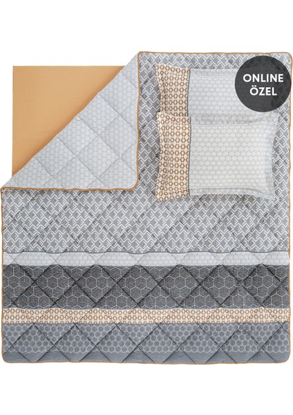 Bedding Taren Çift Kişilik %100 Pamuk Desenli Uyku Seti 195x215 cm – Yumuşak, Nefes Alabilir ve Konforlu