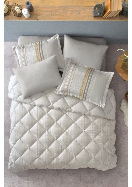 Bedding Pamena Tek Kişilik Pamuk Uyku Seti 155x215 cm – Çizgili Gri, Terletmeyen ve Çift Taraflı Tasarım fırsatları