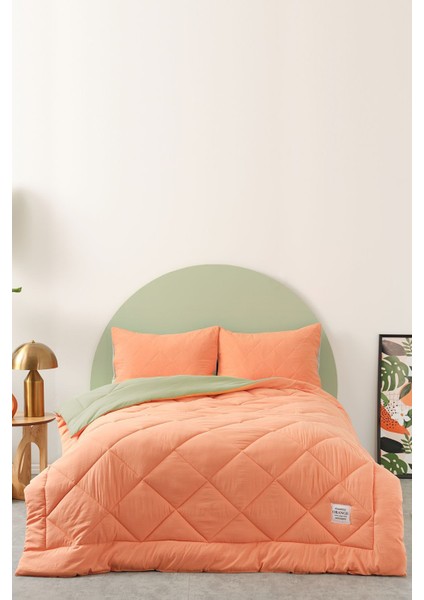 Smart Comfort Orange Tek Kişilik Mikrofiber Uyku Seti 155x215 cm – Klasik Desenli, Lastikli Çarşaflı fırsatları