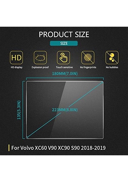Volvo V90 XC90 S90 XC60 2018-2019 Için 180X135 Nano Ekran Koruyucu fiyatları
