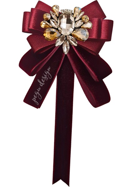 Shine Seri Bordo Kurdele Broş,okul Iş , Gömlek Ceket Yaka Çiçek