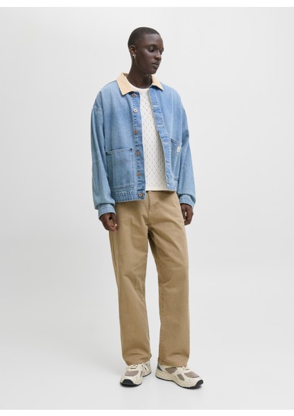 Normal Bel Geniş Fit Kahve Erkek Denim Pantolon 12270838_JPSTALEX Jjorıgınal 017 St