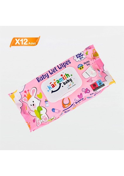 Karamish Baby Islak Mendil 120 Li 12 Adet