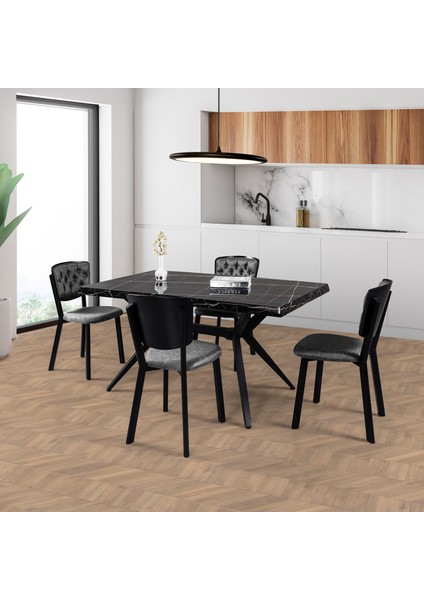Bale 4 Sandalyeli Mutfak Masa Takımı