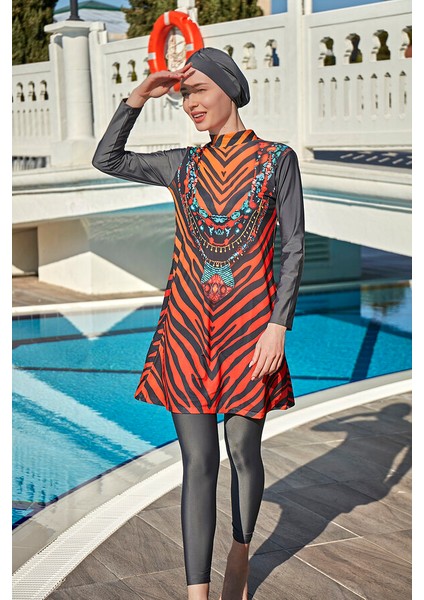 Remsa Tesettür Mayo Kadınlar İçin Su İtici ve Hızla Kuruyan 900-305 Kenya Modeli