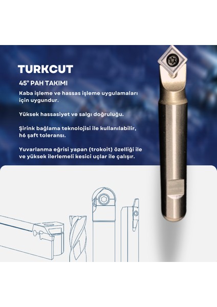 45° Pah Takım 16 100 – Ayarlanabilir 45° Pah Takım Şaft fiyatları