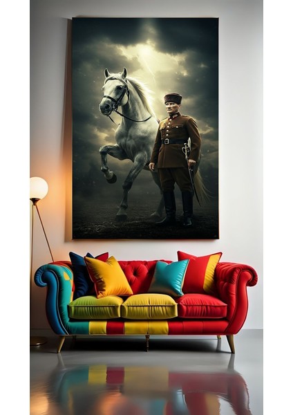 Atatürk Portre Xxx Ev Duvar Salon Güzellik Salonu Ofis Dükkan Dekarasyon Kanvas Tablo