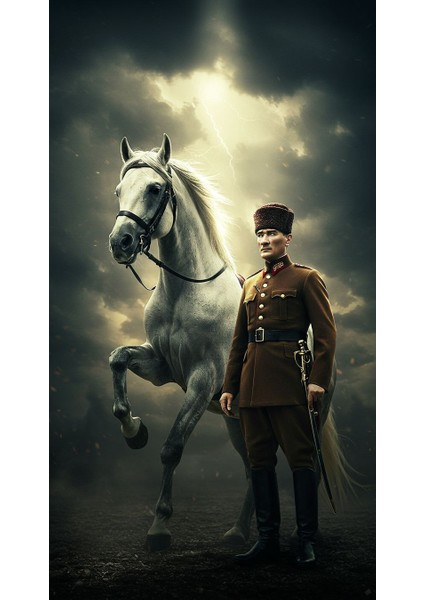 Atatürk Portre Xxx Ev Duvar Salon Güzellik Salonu Ofis Dükkan Dekarasyon Kanvas Tablo fiyatları