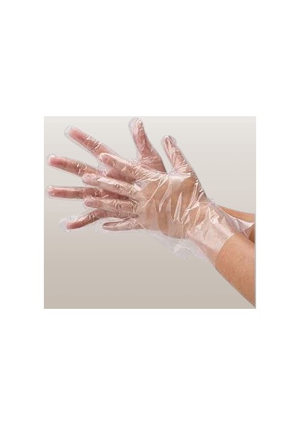 Pe Eldiven - Şeffaf Eldiven - Tek Kullanımlık Eldiven - Plastik Eldiven - 100 Adet modelleri