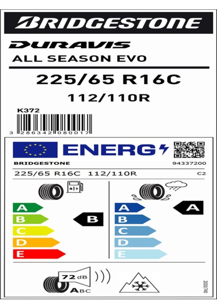 225/65R16C 112/110R M+S Sfm Duravıs All Season Evoev Hafif Ticari 4mevsim Lastiği (Üretim YILI:2025) Lv Ambalajlı Gönderim