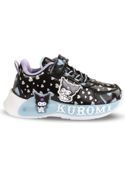 Kuromi Kız Çocuk Siyah Mavili Hafif ve Esnek Günlük Spor Ayakkabı 26 Ile 30 No Arası Işıklıdır modelleri
