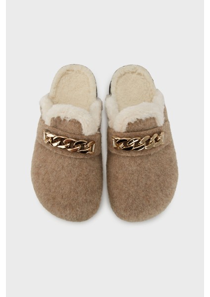 Zincir Detaylı Içi Peluş Ev Terlik Bayan Terlik 6711005 fırsatları