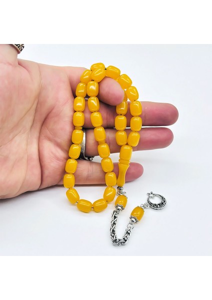 Sarı Tonda Kapsül Kesim Sıkma Ateş Kehribar Tesbih fırsatları