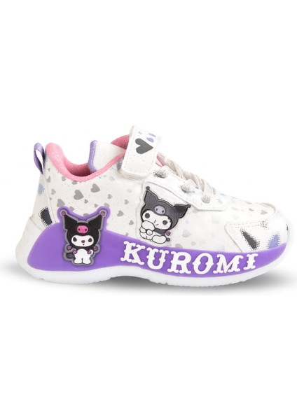 Kuromi Kız Çocuk Siyah Mavili Hafif ve Esnek Günlük Spor Ayakkabı 26 Ile 30 No Arası Işıklıdır modelleri