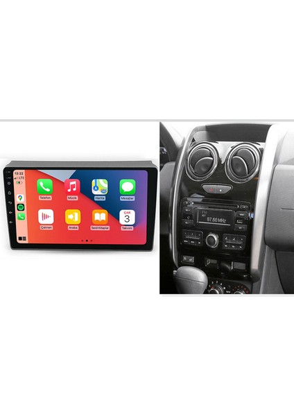 Dacia Duster 2014-2017 Android Multimedya 4gb RAM/64GB Carplay 9inc IPS Ekran Park Kamerası Hediye fırsatları