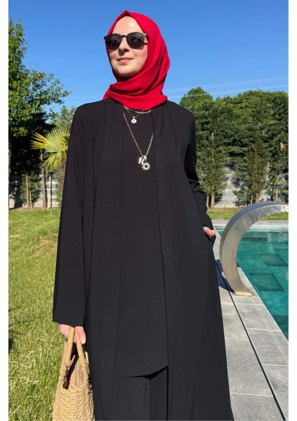 Yaren Üçlü Takım Siyah indirimleri