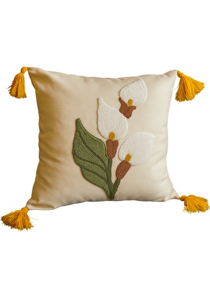 Comfort Punch Desenli Kırlent Kılıfı Kare Dekoratif Bohem Nakışlı Koltuk Yastık Kılıfı Panç fiyatları