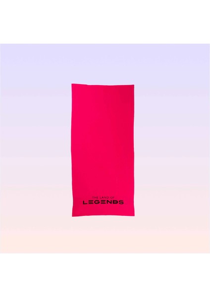 Logo Baskılı 70*150 cm Plaj Havlusu - Fuşya