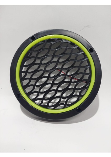 Açıkyeşil-16 cm Silikon Şeritli LED Hoparlör Kapağı Çiftli