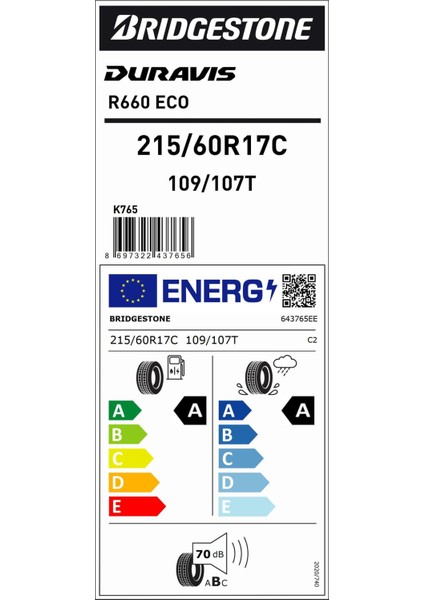 215/60R17C 109/107T Duravıs R660 Eco Hafif Ticari Yaz Lastiği (Üretim YILI:2025) Lv Ambalajlı Gönderim fiyatları