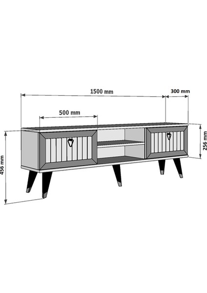 Liidya Tv Sehpası (Alt Modül) Beyaz-Gümüş indirimleri
