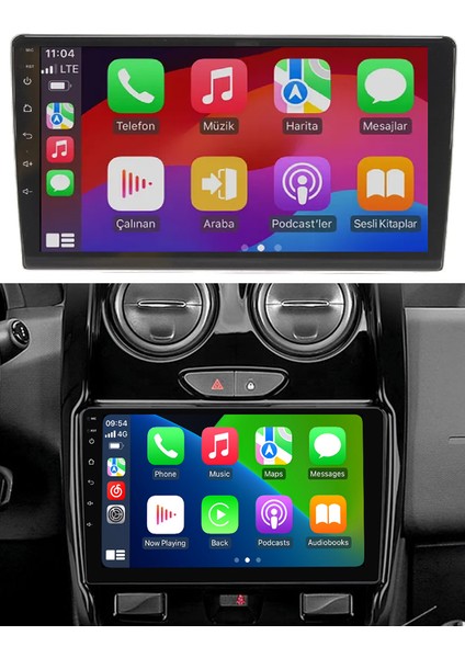Dacia Duster 2014-2017 Android Multimedya 2gb RAM/32GB Carplay 9inc IPS Ekran Park Kamerası Hediye