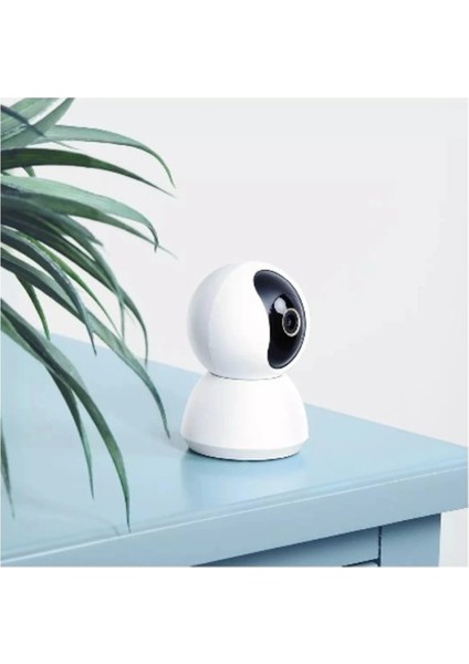 Mijia 2K 3MP PTZ Akıllı IP Dome Kamera – 360° Panoramik Görüş, Gece Görüş, Hareket Algılama, Wi‑Fi, Beyaz