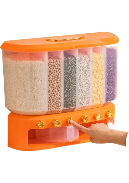 Tahıl ve Tahıl Depolama Pirinç Kutusu Büyük Kapasiteli Bölme Pirinç Varil Ev Saklama Kutusu 10KG Ayrılmış Çeşitli Tahıl Tankı Deliksiz 10KG (Yurt Dışından) fiyatları