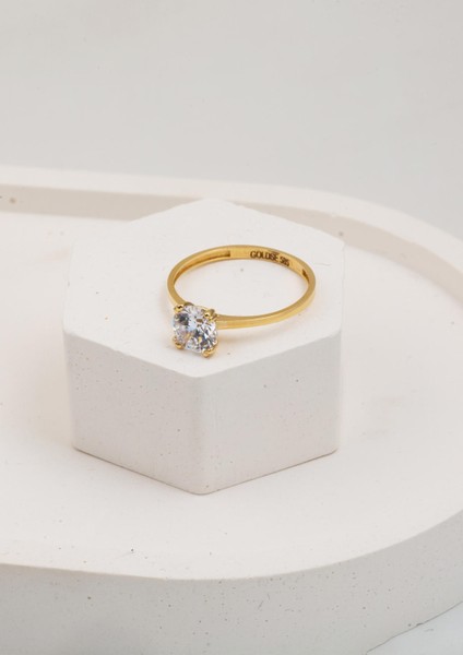 Zarif 14 Ayar Altın Tektaş Yüzük modelleri