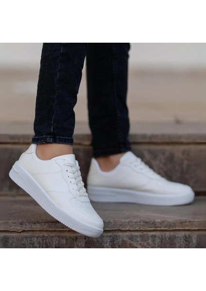 Unisex Snaker Günlük Yürüyüş Spor Ayakkabı-Beyaz