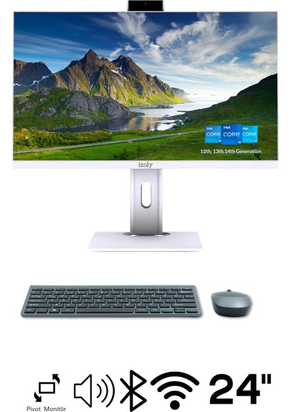 H503 İ5-12400 16GB 1tb M.2 Nvme SSD 24" Fhd Pivot All In One Bilgisayar