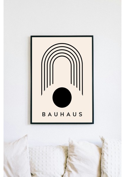 Bauhaus Serisi 009, Soyut Poster, Siyah Çerçeveli Poster