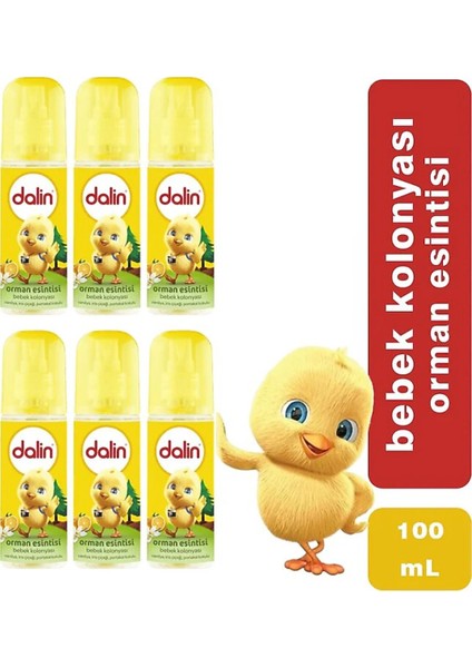 Bebek Kolonyası Sprey Orman Esintisi 100 ml 6 Adet