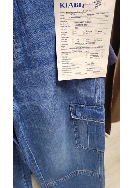 Düz Paça Cepli Mavi Kargo Jean Pantolon modelleri
