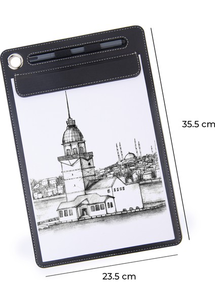 Kapaksız Sekreterlik Mıknatıslı Sanatsal Çizim A4 Rainbow Art Clip Board Vegan 23,5X35,5 cm. Siyah fiyatları