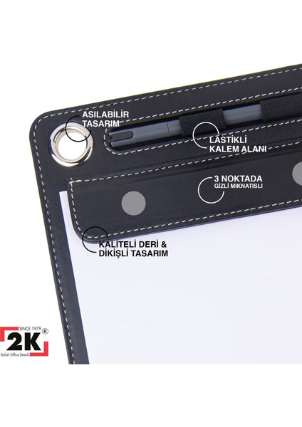 Kapaksız Sekreterlik Mıknatıslı Sanatsal Çizim A4 Rainbow Art Clip Board Vegan 23,5X35,5 cm. Siyah modelleri