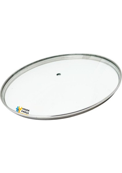 Tencere Sahan Tava Cam Kapağı Kapak 32 cm Tutma Tepesiz