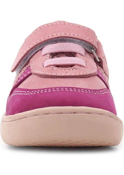 Bob Hakiki Deri Pembe Barefoot Cırtlı Lastikli Bebek Sneaker Ayakkabı modelleri