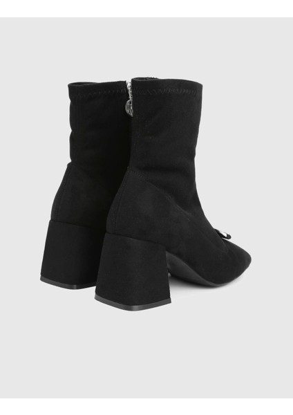 Rilinda Hakiki Strech Deri Siyah Kadın Topuklu Bot indirimleri