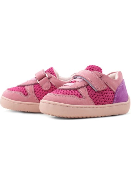 Bob Hakiki Deri Pembe Mor Barefoot Cırtlı Lastikli Bebek Sneaker Ayakkabı indirimleri