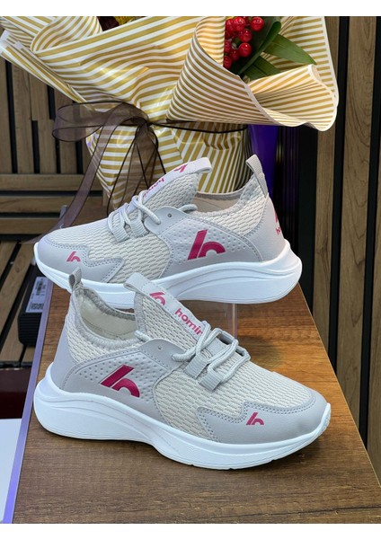 Bağcıklı Unisex Çocuk Spor Ayakkabısı-Buz-Fuji-Pembe