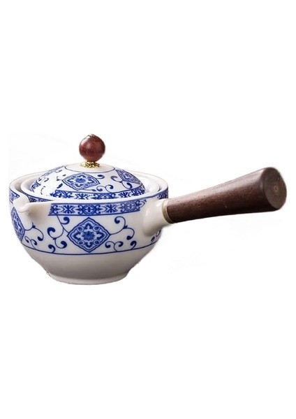 Ahşap Saplı Seramik Çaydanlık Yan Saplı Pot Ev Kung Fu Oolong Filtre Çay Makinesi Yaratıcı Siyah Çömlekçilik Teaware Hediyeler | Çay Süzgeçleri (Yurt Dışından) fiyatları