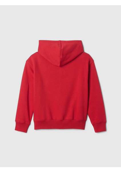 Erkek Çocuk Kırmızı Relaxed Gap Logo Fermuarlı Sweatshirt fiyatları