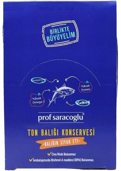 Zeytinyağlı Ton Balığı Konservesi 80 g x 12 – Türkiye Üretimi, Pratik ve Lezzetli Tek Kişilik Porsiyonlar